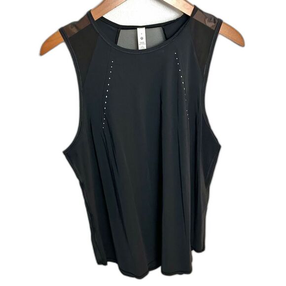 Lululemon Black Sleeveless Sculpt Tank Top Size 8 Athletic Gym Workout Training - Picture 1 of 16